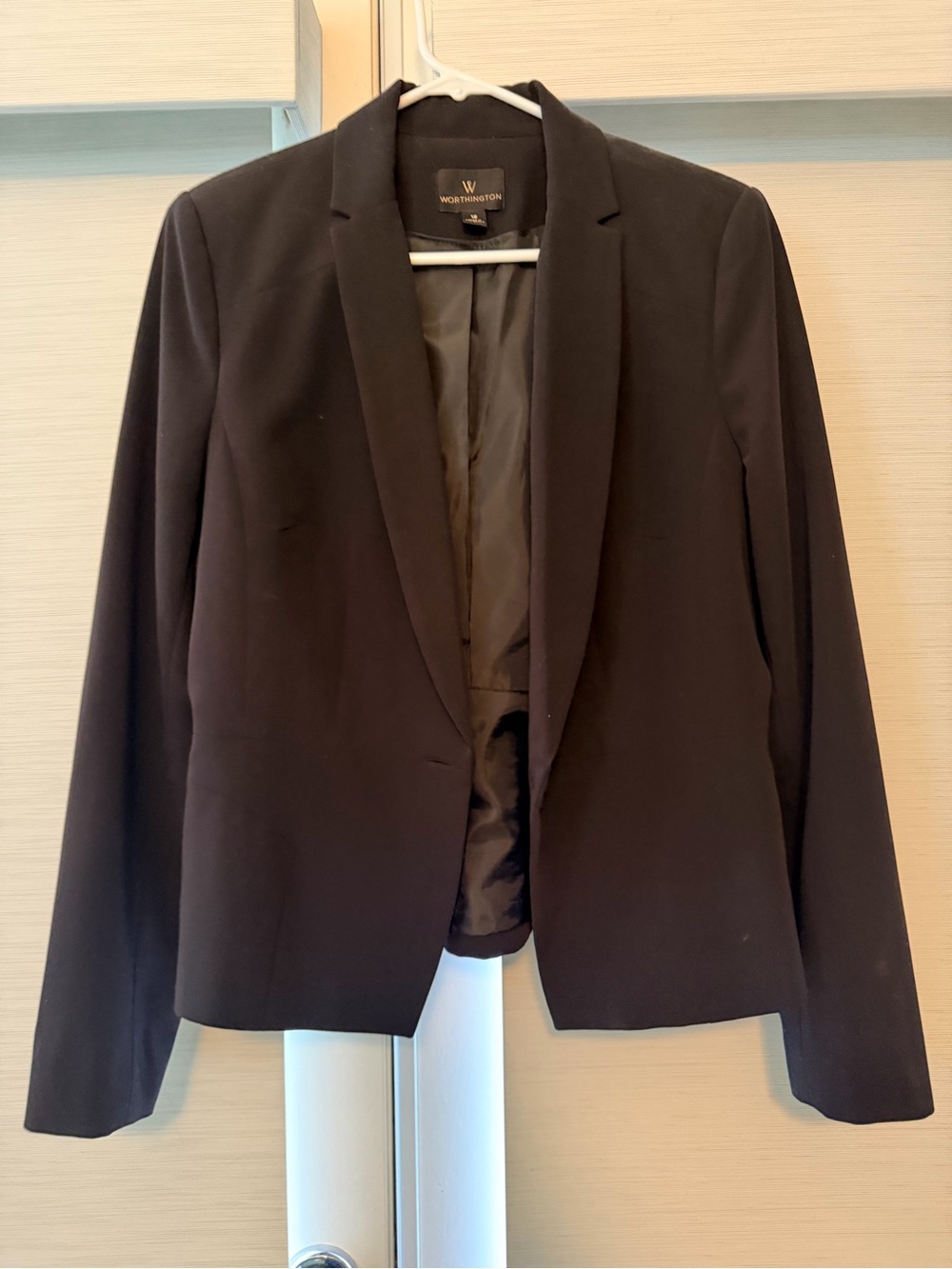 Worthington Black Women's Tailored Blazer with Shawl Lapel